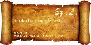 Szekula Leonárd névjegykártya